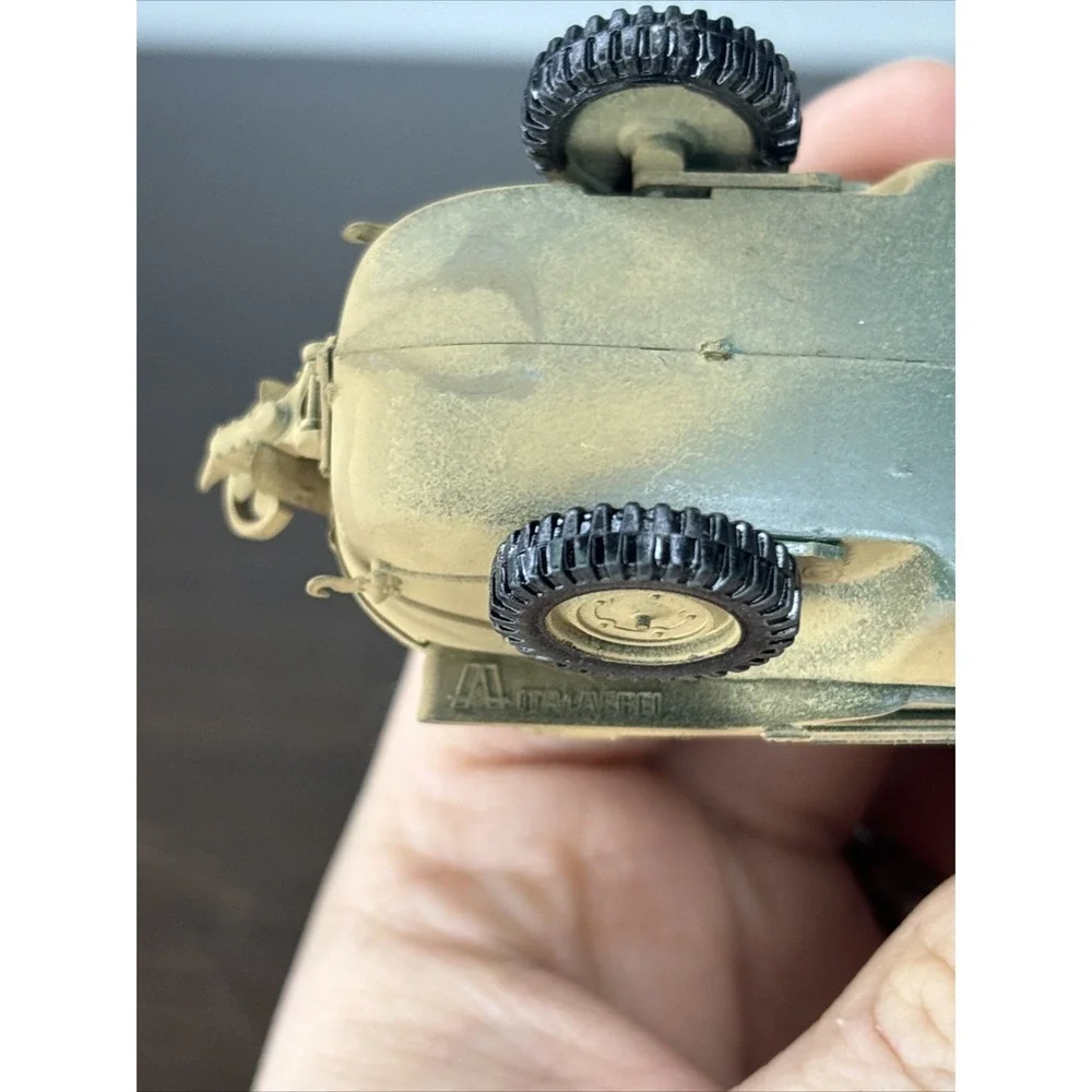 Built 1:35 WWII Tan‎ Desert German Schwimmwagen Painted Italeri Soldier Vehicle